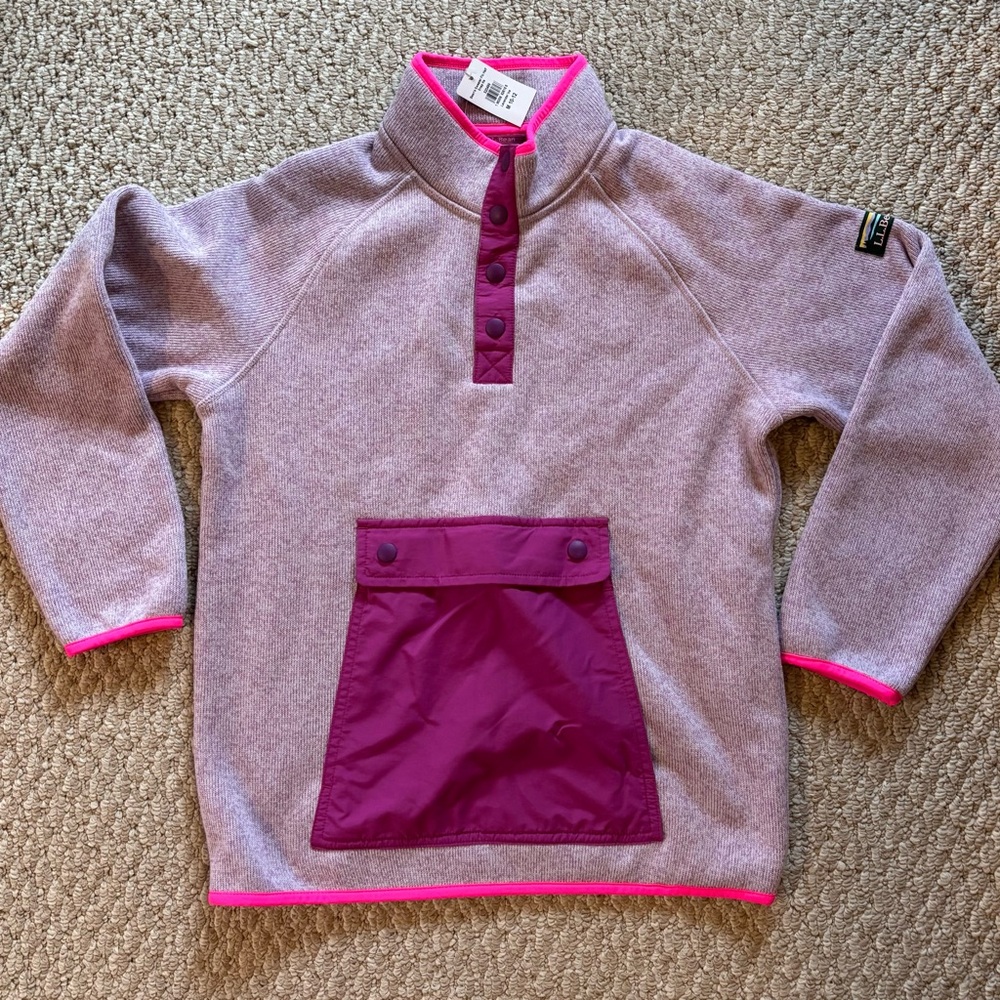 LL Bean Sweater Fleece Half Snap